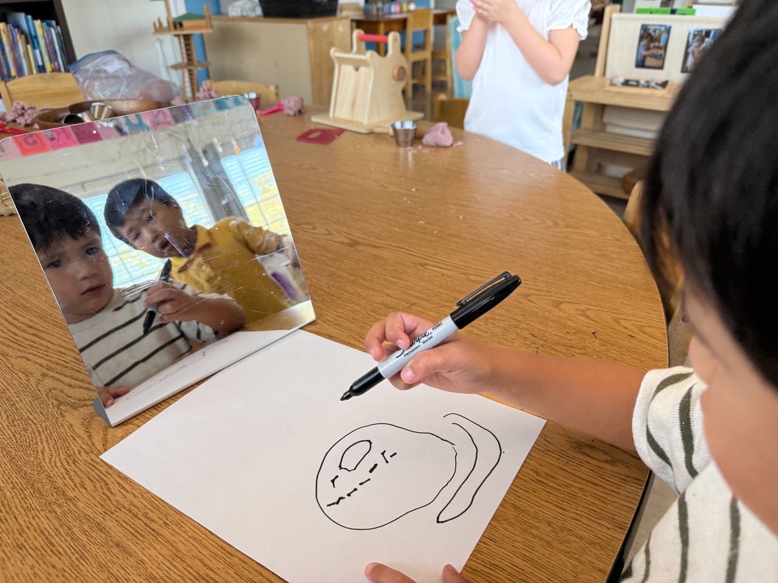 Gillispie School Pre-K Students Create Self Portraits